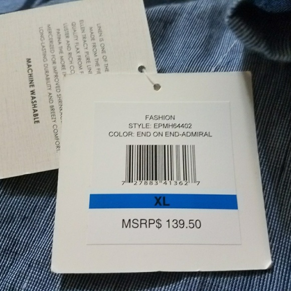 NWT Ellen Tracy Blue Textured Blazer - Picture 3 of 6